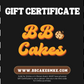 BB CAKES GIFT CERTIFICATE